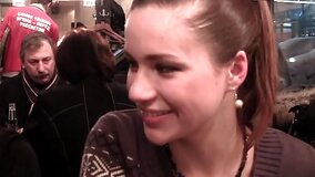 Smoking hot amateur is getting her tits and fine round ass touched
