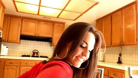 A hot pornstar is getting a big dick in her mouth in the interracial video
