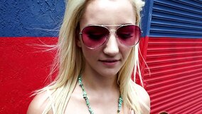 Paid to take cock and a hot facial in a public alley